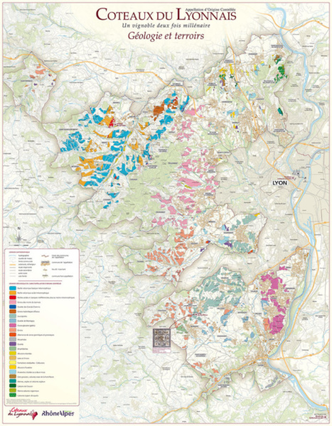 Carte geologique © Coteaux du Lyonnais